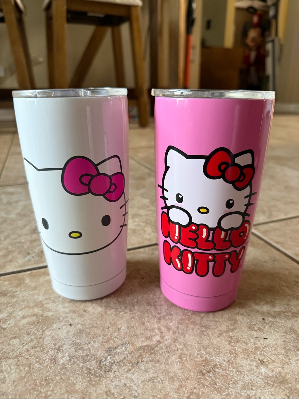 Hello Kitty Pink & White Character Tumbler Duo